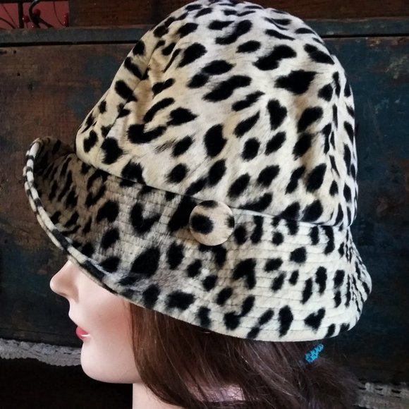 Vintage Leopard Hat Lawrence of London Original - Picture 5 of 8